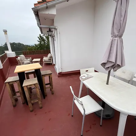 Caravia Playa La Espasa - Mar Y Montana, Amplia Terraza Duesos